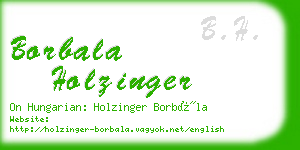 borbala holzinger business card